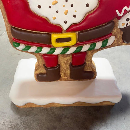 Santa Gingerbread Cookie Over Sized Statue - LM Treasures 