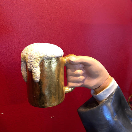 Pirate on Barrel Holding a Beer Life Size Statue - LM Treasures 