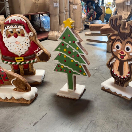 Small Gingerbread Christmas Tree Statue - LM Treasures 
