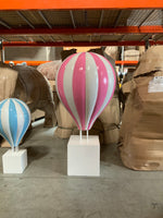 Medium Blue Hot Air Balloon Over Sized Statue - LM Treasures 