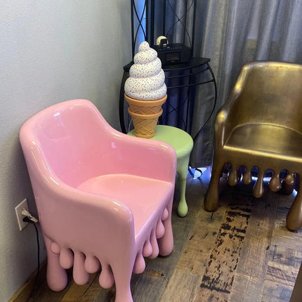 Pink Melting Chair Dripping Statue - LM Treasures 