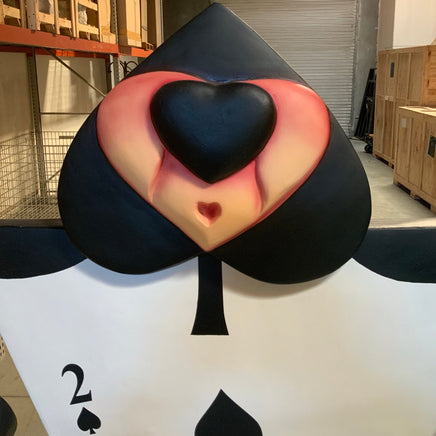 Spades Playing Card With Axe Life Size Statue - LM Treasures 