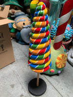 Small Rainbow Cone Lollipop Over Sized Statue - LM Treasures 