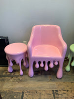 Pink Melting Side Table Dripping Statue - LM Treasures 
