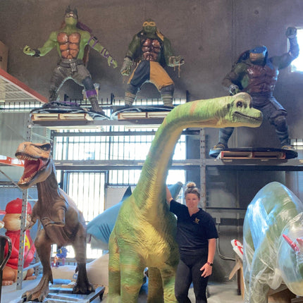 Brachiosaurus Dinosaur Walking Life Size Statue - LM Treasures 