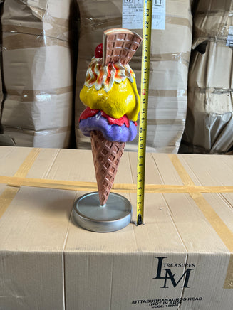 One Scoop Waffle Ice Cream Over Sized Statue - LM Treasures 