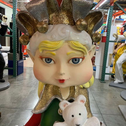 Christmas Elf Girl Over Sized Statue - LM Treasures 