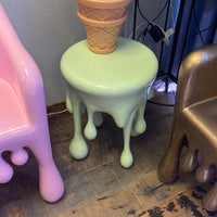 Mint Green Melting Side Table Dripping Statue - LM Treasures 