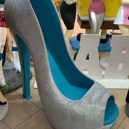 Blue Stiletto High Heel Shoe Over Sized Statue LM Treasures - H