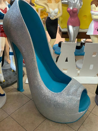 Blue Stiletto High Heel Shoe Over Sized Statue - LM Treasures 