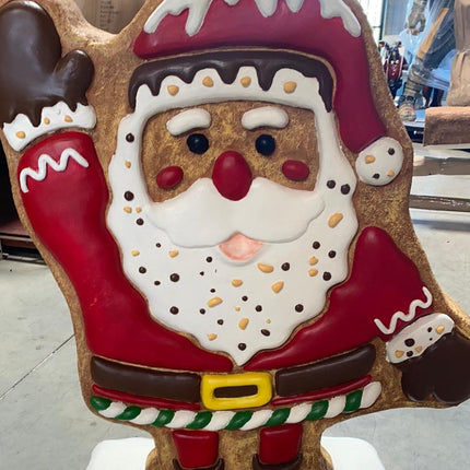 Santa Gingerbread Cookie Over Sized Statue - LM Treasures 