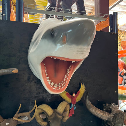Large Great White Shark Head Statue - LM Treasures 
