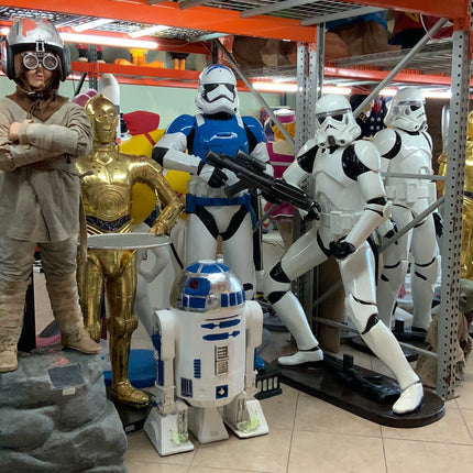 White Space Trooper In Action Life Size Statue - LM Treasures 