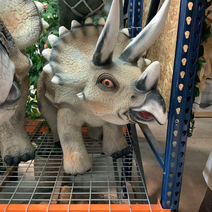 Medium Walking Triceratops Dinosaur Statue - LM Treasures 