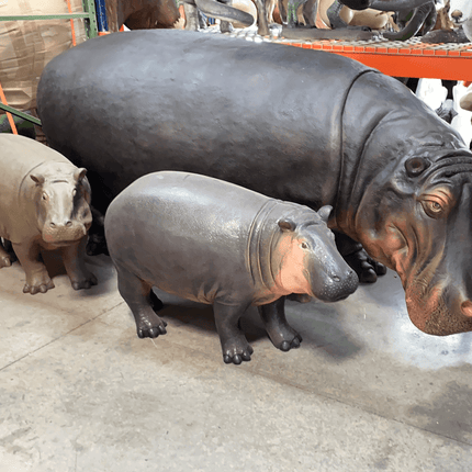 Realistic Hippopotamus Life Size Statue - LM Treasures 