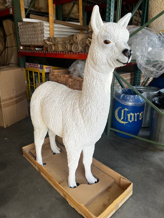 White Alpaca Life Size Statue - LM Treasures 