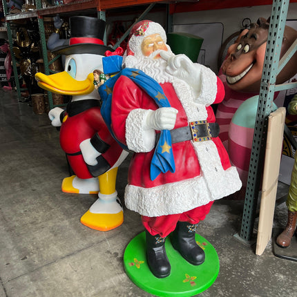 Santa Claus With Sack Life Size Christmas Statue - LM Treasures 