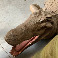 Large Crocodile Mouth Open Life Size Statue - LM Treasures 