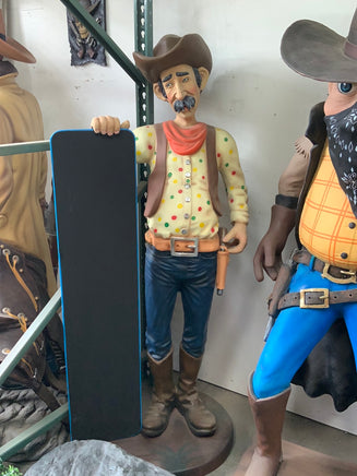 Cowboy With Menu Life Size Statue - LM Treasures 