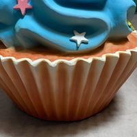 Blue Cupcake With Stars Over Sized Statue - LM Treasures 