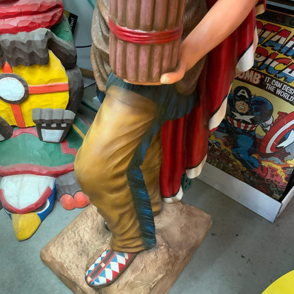 Tobacco Indian Chief Cigar Store Life Size Statue - LM Treasures 