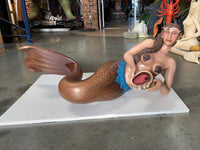 Brown Mermaid Life Size Statue - LM Treasures 