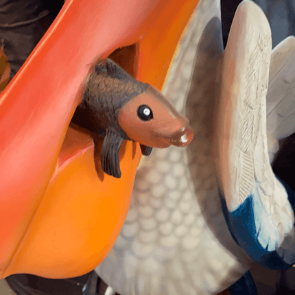 Comic Pelican On Barrel Over Sized Statue - LM Treasures 