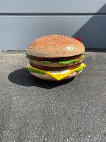 Double Cheeseburger Hanging Over Sized Statue - LM Treasures Life Size Statues & Prop Rental
