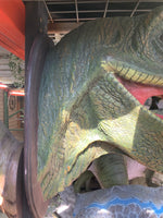 Green Velociraptor Dinosaur Head Life Size Statue - LM Treasures Life Size Statues & Prop Rental