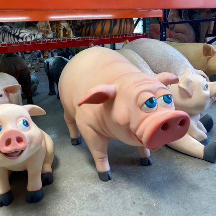 Comic Pig Standing Life Size Statue - LM Treasures 