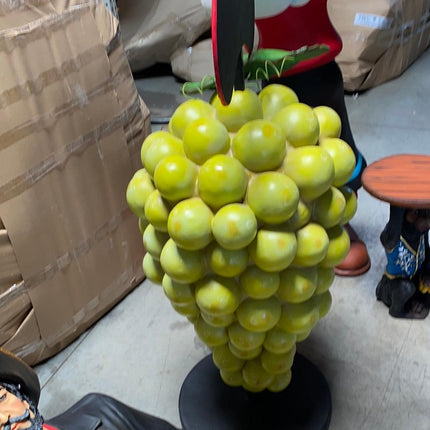 Green Grapes Over Size Statue With Menu Board - LM Treasures 