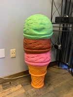 Three Scoop Ice Cream Over Sized Statue - LM Treasures 