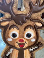 Gingerbread Reindeer Cookie Over Sized Statue - LM Treasures Life Size Statues & Prop Rental