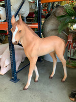 Baby Foal Horse Walking Life Size Statue - LM Treasures 