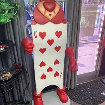 Heart Playing Card Life Size Statue - LM Treasures 