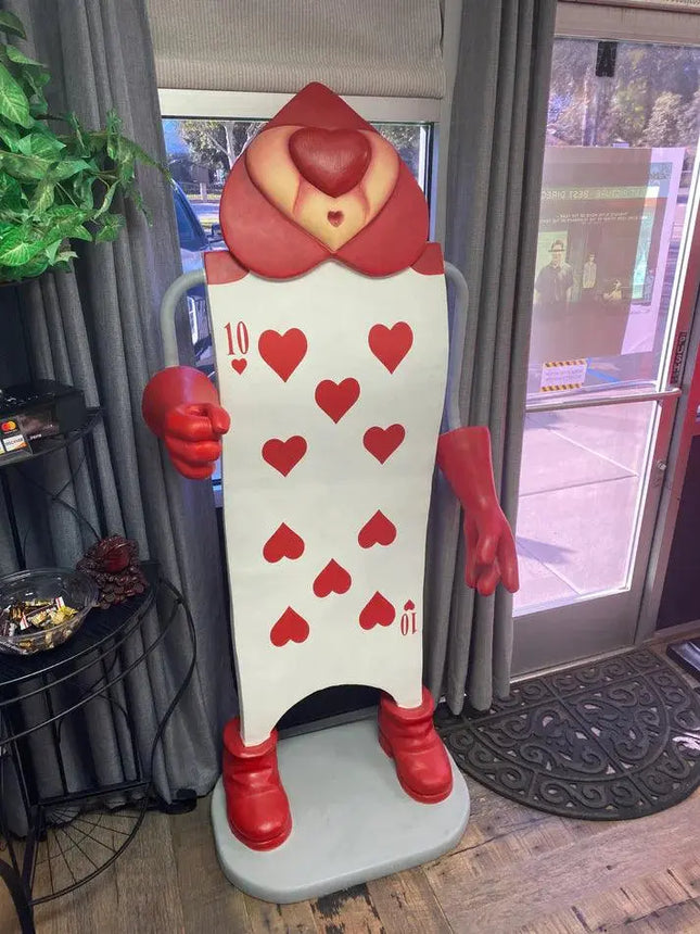Heart Playing Card Life Size Statue LM Treasures - A