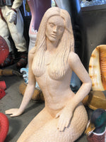 Stone Mermaid Sitting Life Size Statue - LM Treasures 