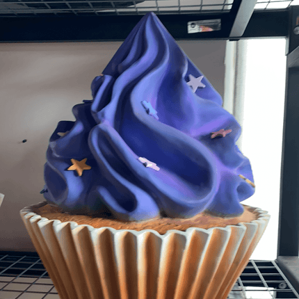Purple Cupcake With Stars Over Sized Statue - LM Treasures 