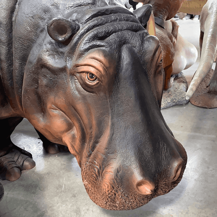 Realistic Hippopotamus Life Size Statue - LM Treasures 
