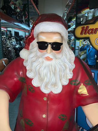 Travelling Santa Claus With Guitar Life Size Christmas Statue - LM Treasures 