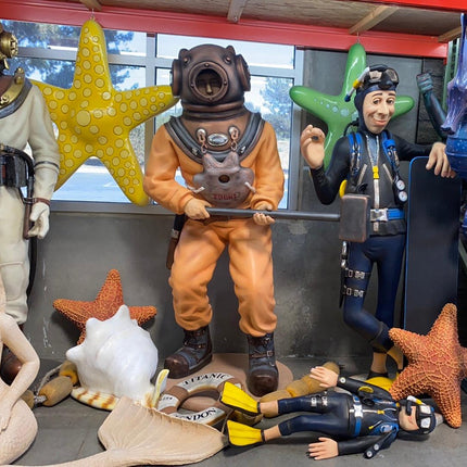 Diver With Menu Life Size Statue - LM Treasures 