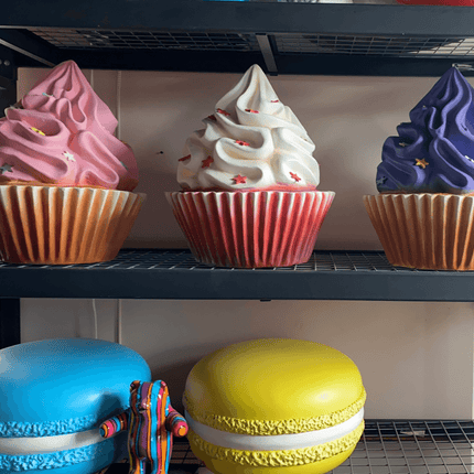 Purple Cupcake With Stars Over Sized Statue - LM Treasures 