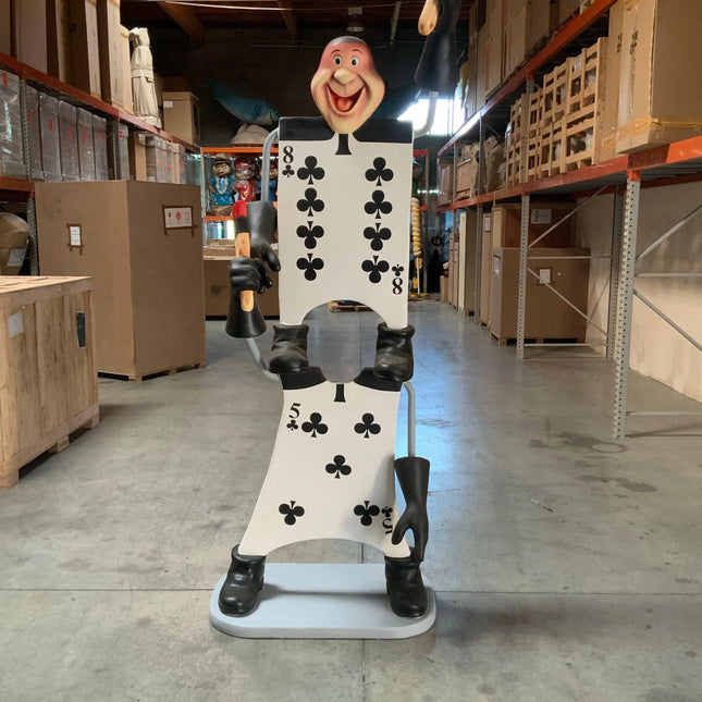 Stacked Playing Cards Life Size Statue LM Treasures - A