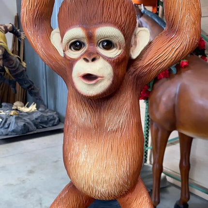 Baby Orangutan Life Size Statue - LM Treasures 