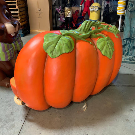 Pumpkin Bench Life Size Statue - LM Treasures 