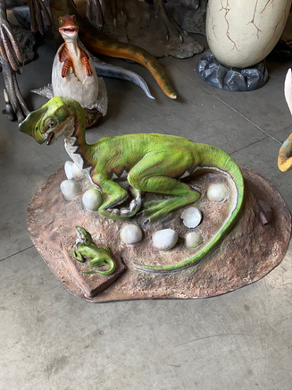 Oviraptor Dinosaur Nest Life Size Statue - LM Treasures Life Size Statues & Prop Rental