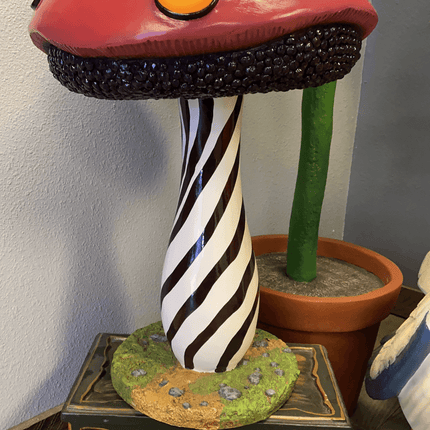 Stripped Mushroom Over Sized Statue - LM Treasures 