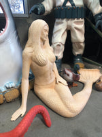 Stone Mermaid Sitting Life Size Statue - LM Treasures 