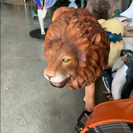 Lion Walking Life Size Statue - LM Treasures 