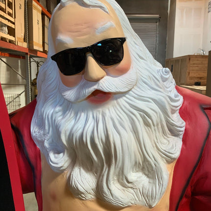 Santa Claus With Surfboard Life Size Christmas Statue - LM Treasures 